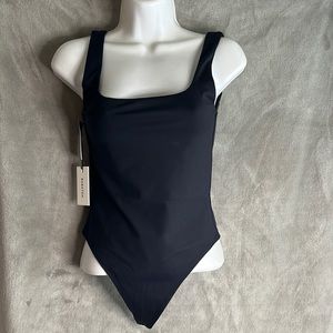 Aritzia color black Babaton Contour Square-neck Tank Bodysuit 8756